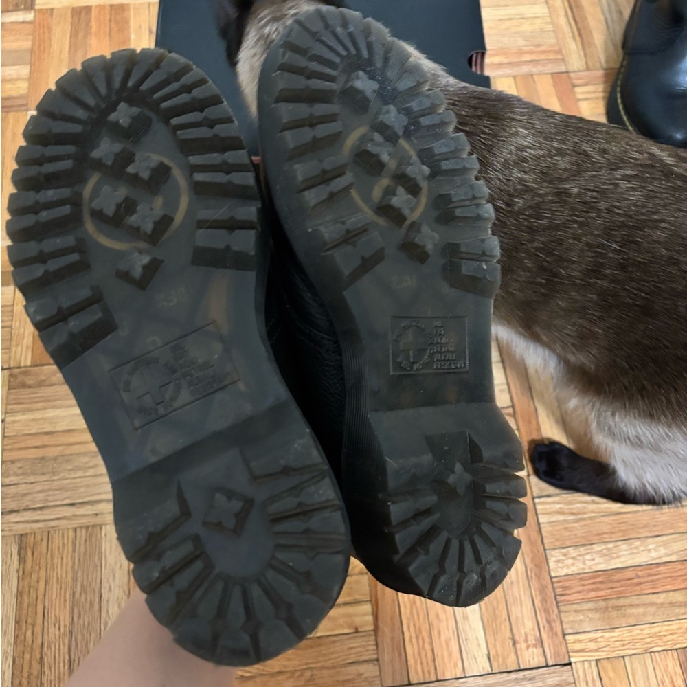 Dr. Martens and Lazy Oaf Black Shoes with happy and sad faces - Picture 3 of 5